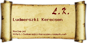 Ludmerszki Kerecsen névjegykártya