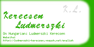 kerecsen ludmerszki business card